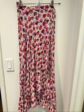 Floral Pink Maxi Wrap Skirt